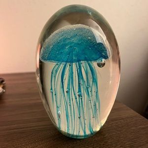 Jellyfish glass paperweight